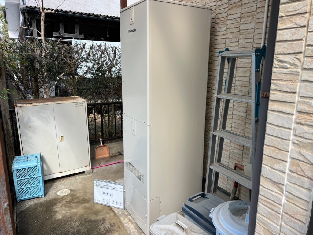 【施工写真あり】エコキュートへの取替工事をしました－熊本市北区西梶尾町