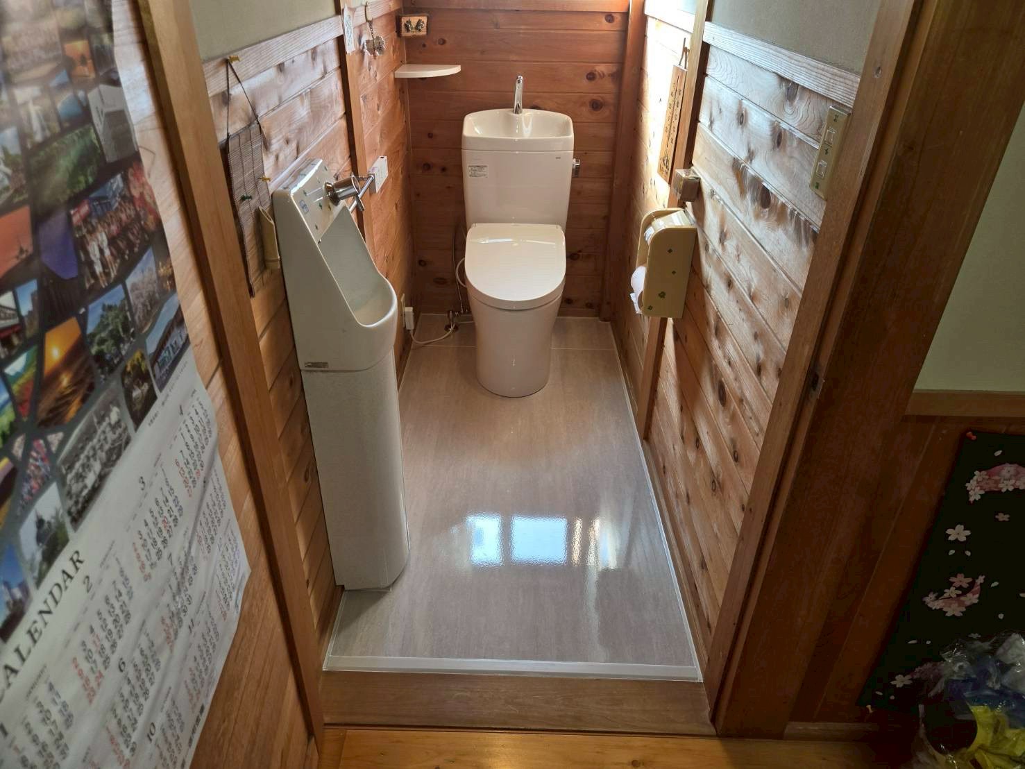 【同日作業】トイレ交換と床をホーローにしました ー山鹿市鹿本町