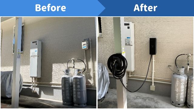 EV充電器 新規設置｜日田市天瀬町｜N様邸