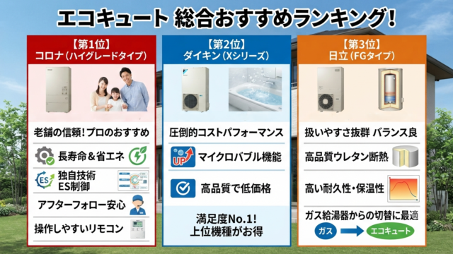 プロが選ぶ！本当に買ってよかったエコキュートおすすめランキング