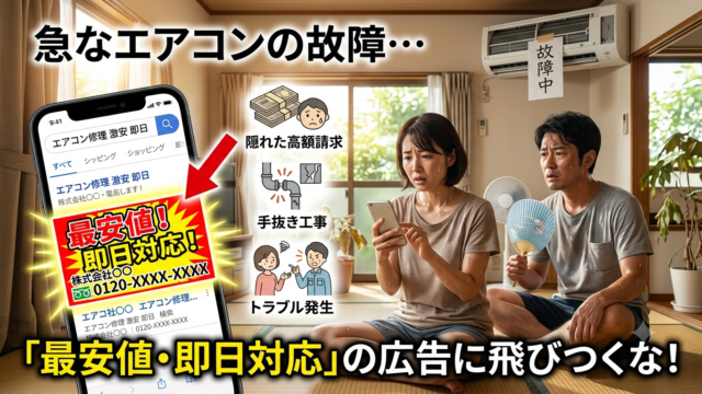 エアコン修理のネットトラブル急増中！失敗しない優良業者の選び方をプロが解説