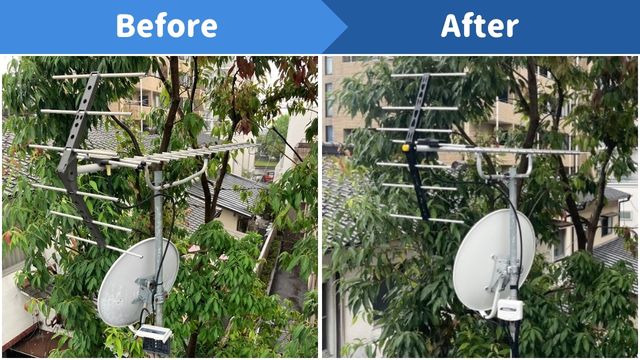 テレビアンテナ 交換工事｜熊本市中央区京町｜O様邸