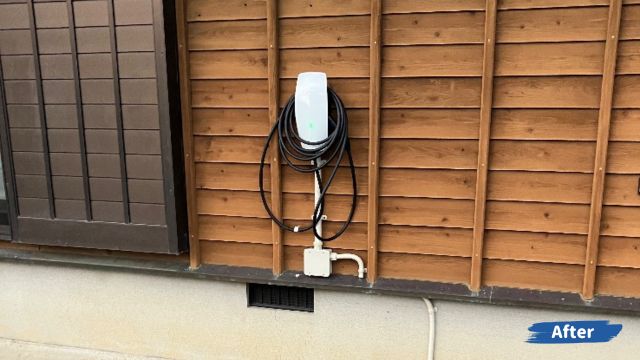EV充電器 新規設置｜玉名市岱明町野口｜T様邸