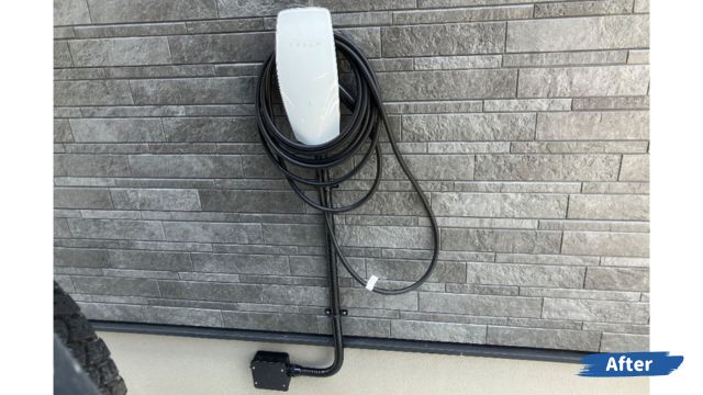 EV充電器 新規設置工事｜熊本市西区小島｜U様邸