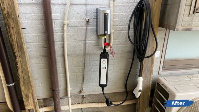 EV充電器用コンセント 新規設置工事｜熊本市西区上代｜E様邸