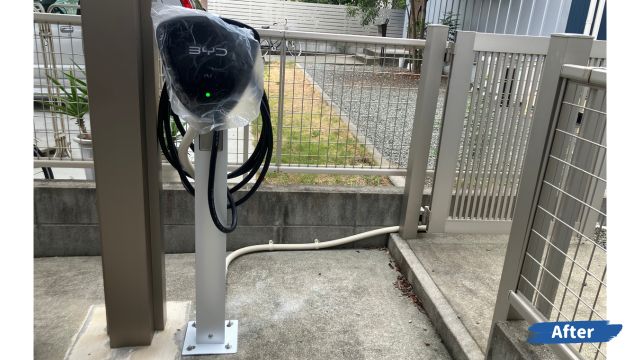 EV充電器 新規設置｜八代市永碇町｜M様邸